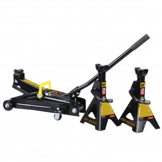 2.25T Trolley Jack and Jack Stands Combo